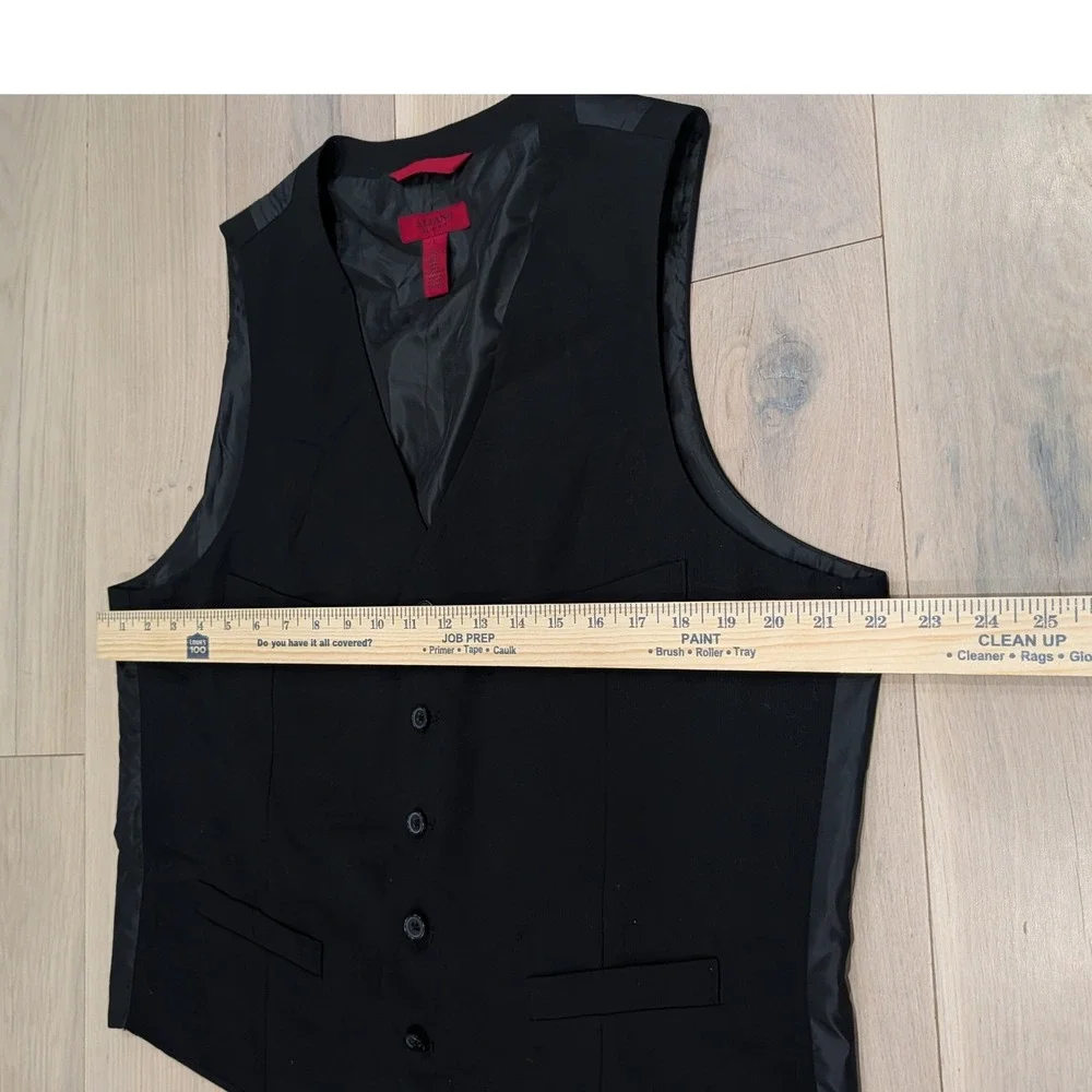 Alfani Slim Fit Black Suit Vest | Men's Large | Classic Tailored